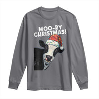 Christmas Cow Long Sleeve Shirt Funny Moo Ry Christmas Farmer Gift - Wonder Print Shop