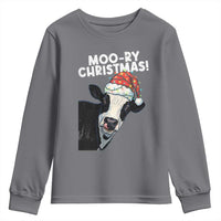 Christmas Cow Youth Sweatshirt Funny Moo Ry Christmas Farmer Gift - Wonder Print Shop