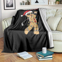 Oh Snap Gingerbreadman Golfer Throw Blanket Funny Golf Christmas Golfing Pajamas - Wonder Print Shop