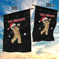 Oh Snap Gingerbreadman Golfer Garden Flag Funny Golf Christmas Golfing Pajamas - Wonder Print Shop