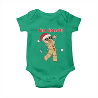Oh Snap Gingerbreadman Golfer Baby Onesie Funny Golf Christmas Golfing Pajamas - Wonder Print Shop