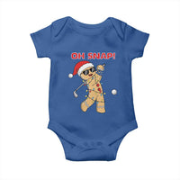 Oh Snap Gingerbreadman Golfer Baby Onesie Funny Golf Christmas Golfing Pajamas - Wonder Print Shop