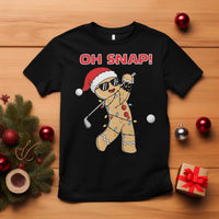Oh Snap Gingerbreadman Golfer T Shirt Funny Golf Christmas Golfing Pajamas - Wonder Print Shop