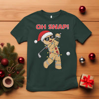 Oh Snap Gingerbreadman Golfer T Shirt Funny Golf Christmas Golfing Pajamas - Wonder Print Shop