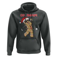 Oh Snap Gingerbreadman Golfer Hoodie Funny Golf Christmas Golfing Pajamas - Wonder Print Shop