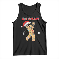 Oh Snap Gingerbreadman Golfer Tank Top Funny Golf Christmas Golfing Pajamas - Wonder Print Shop