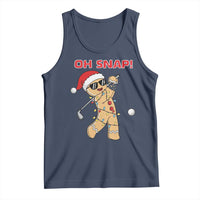 Oh Snap Gingerbreadman Golfer Tank Top Funny Golf Christmas Golfing Pajamas - Wonder Print Shop