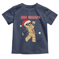 Oh Snap Gingerbreadman Golfer Toddler T Shirt Funny Golf Christmas Golfing Pajamas - Wonder Print Shop
