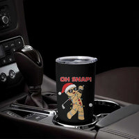 Oh Snap Gingerbreadman Golfer Tumbler Cup Funny Golf Christmas Golfing Pajamas - Wonder Print Shop