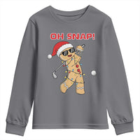 Oh Snap Gingerbreadman Golfer Youth Sweatshirt Funny Golf Christmas Golfing Pajamas - Wonder Print Shop