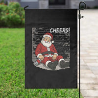 Funny Christmas Santa Claus Drinking Beer Garden Flag Wonderful Time - Wonder Print Shop