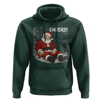 Funny Christmas Santa Claus Drinking Beer Hoodie Wonderful Time - Wonder Print Shop