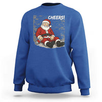Funny Christmas Santa Claus Drinking Beer Sweatshirt Wonderful Time - Wonder Print Shop