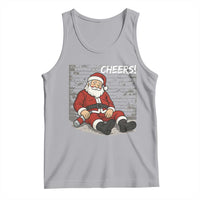 Funny Christmas Santa Claus Drinking Beer Tank Top Wonderful Time - Wonder Print Shop