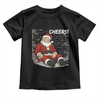 Funny Christmas Santa Claus Drinking Beer Toddler T Shirt Wonderful Time - Wonder Print Shop