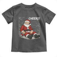 Funny Christmas Santa Claus Drinking Beer Toddler T Shirt Wonderful Time - Wonder Print Shop