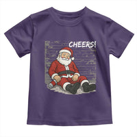 Funny Christmas Santa Claus Drinking Beer Toddler T Shirt Wonderful Time - Wonder Print Shop