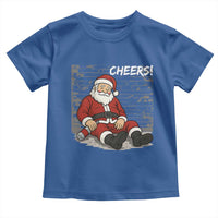 Funny Christmas Santa Claus Drinking Beer Toddler T Shirt Wonderful Time - Wonder Print Shop