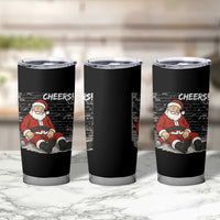 Funny Christmas Santa Claus Drinking Beer Tumbler Cup Wonderful Time - Wonder Print Shop