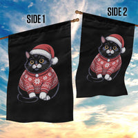 Christmas Black Cat Garden Flag Catmas Gift For New Year - Wonder Print Shop