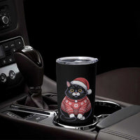 Christmas Black Cat Tumbler Cup Catmas Gift For New Year - Wonder Print Shop