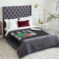 Retro Funny Santa Throw Blanket Christmas Joke Check Out My Big Sack - Wonder Print Shop