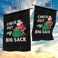 Retro Funny Santa Garden Flag Christmas Joke Check Out My Big Sack - Wonder Print Shop