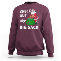 Retro Funny Santa Sweatshirt Christmas Joke Check Out My Big Sack - Wonder Print Shop