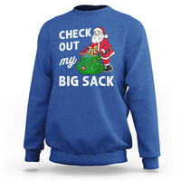 Retro Funny Santa Sweatshirt Christmas Joke Check Out My Big Sack - Wonder Print Shop