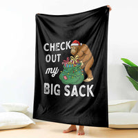 Santa Bigfoot Christmas Throw Blanket Funny Sasquatch Xmas Joke - Wonder Print Shop