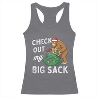 Santa Bigfoot Christmas Racerback Tank Top Funny Sasquatch Xmas Joke - Wonder Print Shop