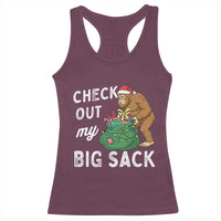 Santa Bigfoot Christmas Racerback Tank Top Funny Sasquatch Xmas Joke - Wonder Print Shop