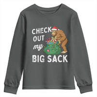 Santa Bigfoot Christmas Youth Sweatshirt Funny Sasquatch Xmas Joke - Wonder Print Shop