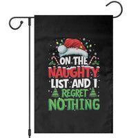 Funny Christmas Garden Flag On The Naughty List I Regret Nothing - Wonder Print Shop