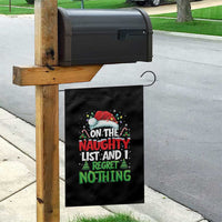 Funny Christmas Garden Flag On The Naughty List I Regret Nothing - Wonder Print Shop