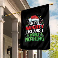 Funny Christmas Garden Flag On The Naughty List I Regret Nothing - Wonder Print Shop