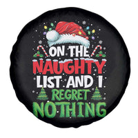 Funny Christmas Spare Tire Cover On The Naughty List I Regret Nothing - Wonder Print Shop