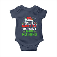 Funny Christmas Baby Onesie On The Naughty List I Regret Nothing - Wonder Print Shop