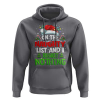 Funny Christmas Hoodie On The Naughty List I Regret Nothing - Wonder Print Shop