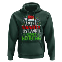 Funny Christmas Hoodie On The Naughty List I Regret Nothing - Wonder Print Shop