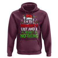 Funny Christmas Hoodie On The Naughty List I Regret Nothing - Wonder Print Shop
