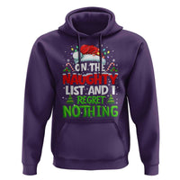 Funny Christmas Hoodie On The Naughty List I Regret Nothing - Wonder Print Shop