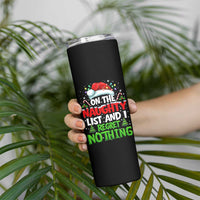 Funny Christmas Skinny Tumbler On The Naughty List I Regret Nothing - Wonder Print Shop