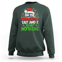 Funny Christmas Sweatshirt On The Naughty List I Regret Nothing - Wonder Print Shop