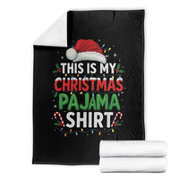 This Is My Christmas Pajama Throw Blanket Funny Xmas PJs - Wonder Print Shop