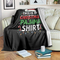 This Is My Christmas Pajama Throw Blanket Funny Xmas PJs - Wonder Print Shop
