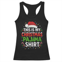 This Is My Christmas Pajama Racerback Tank Top Funny Xmas PJs - Wonder Print Shop