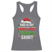 This Is My Christmas Pajama Racerback Tank Top Funny Xmas PJs - Wonder Print Shop