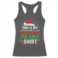 This Is My Christmas Pajama Racerback Tank Top Funny Xmas PJs - Wonder Print Shop