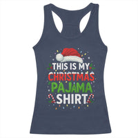 This Is My Christmas Pajama Racerback Tank Top Funny Xmas PJs - Wonder Print Shop